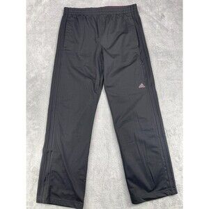 Adidas Athletic Sweatpants Mens Large Black Zipper Pocket Mid-Rise Elastic Waist